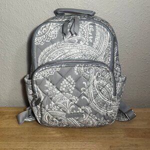 Vera Bradley Small Backpack in Performance Twill Cloud Gray Paisley NWT